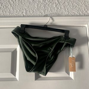 Kona Sol, bikini bottoms, green, size L, new with tags.